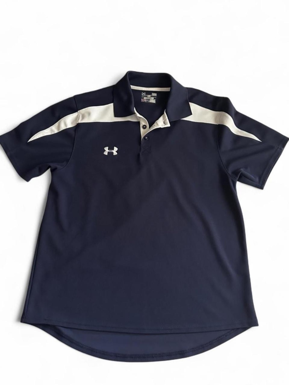 LG Men’s Navy Polo with White Accents